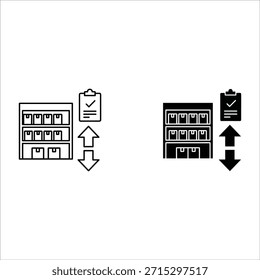 Racks de servidores en blanco y negro con listas de comprobación y flechas