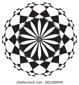 Black and white set of abstract sunburst on white background