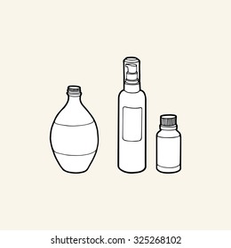 Black & white set of care products 2