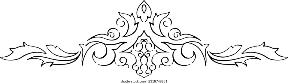 black and white set of delimiters for text, dividers
