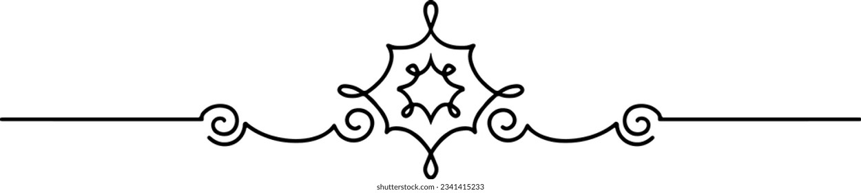 black and white set of delimiters for text, dividers
