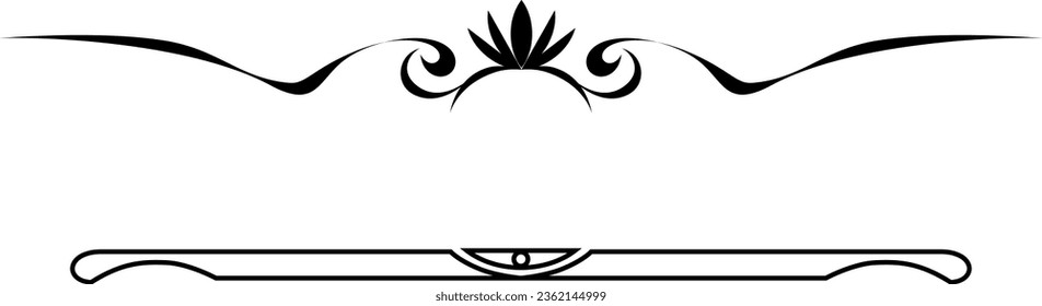 black and white set of delimiters for text, dividers