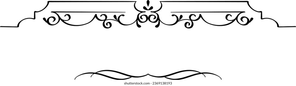 black and white set of delimiters for text, dividers