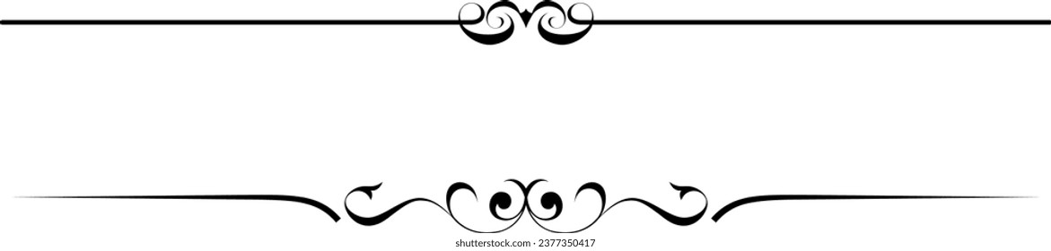 black and white set of delimiters for text, dividers