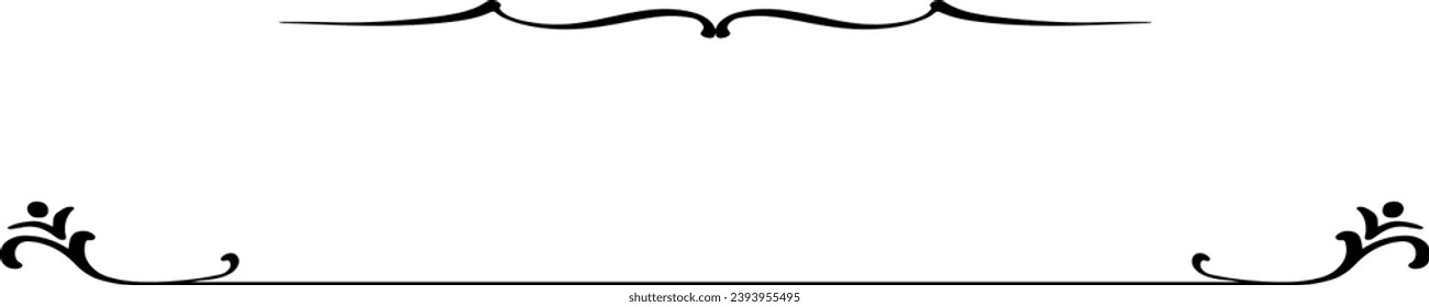 black and white set of delimiters for text, dividers