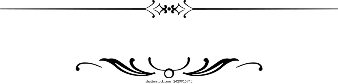 black and white set of delimiters for text, dividers