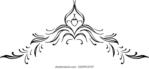 black and white set of delimiters for text, dividers