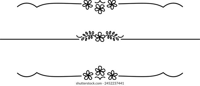 conjunto de delimitadores en blanco y negro para texto, divisores