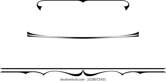 conjunto de delimitadores preto-e-branco para texto, divisores