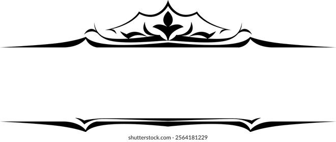 black and white set of delimiters for text, dividers