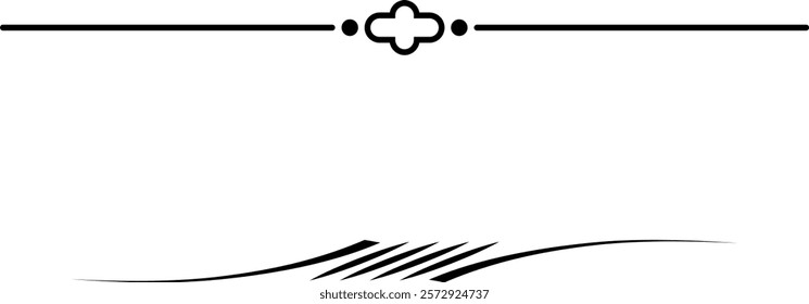 black and white set of delimiters for text, dividers