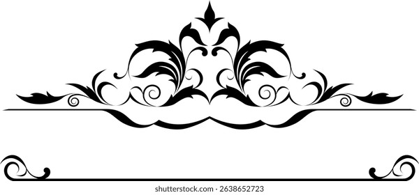 black and white set of delimiters for text, dividers