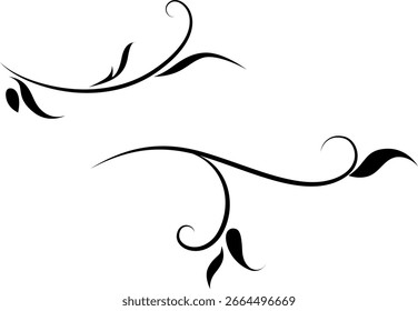 Conjunto de delimitadores en blanco y negro para texto, divisores