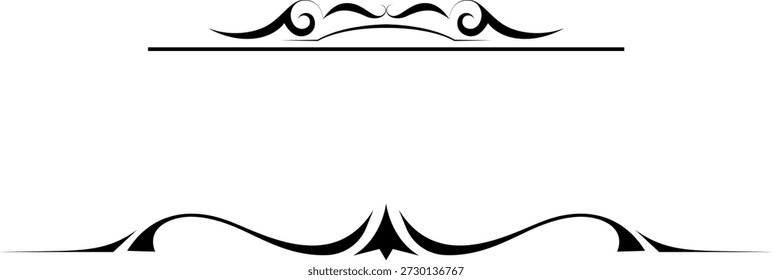 Conjunto de delimitadores en blanco y negro para texto, divisores