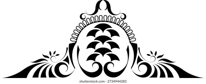 Conjunto blanco y negro de delimitadores para texto, divisores