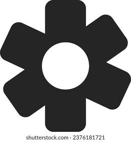 Icono de ajuste en blanco y negro