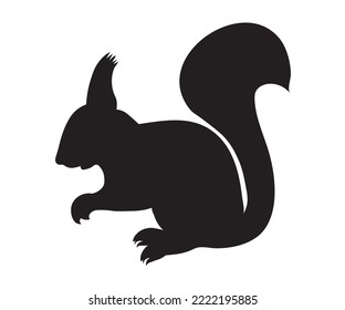 black and white shadow, squirrel silhouette