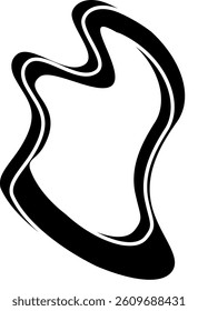 black and white shape with aesthetic style