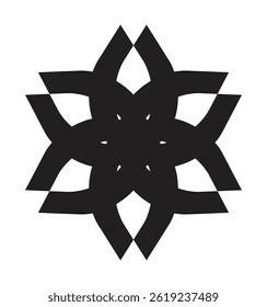 Diseño de Vector de logotipo de icono de estrella de forma en blanco y negro. 