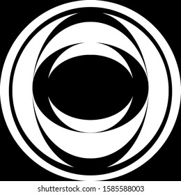 Black and white shapes creating an illusion.vector 
