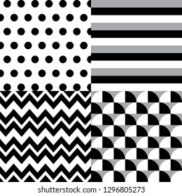 black and white shapes pattern