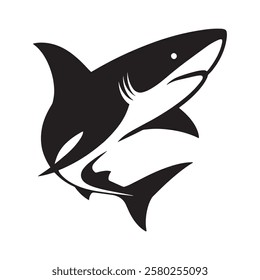 Black and White Shark Illustration, Bold Tribal Tattoo Design, Marine Life Symbol,Ocean Predator Artwork,
Stylized Shark Logo,Wildlife Emblem, Aquatic Theme Art, Nautical Decor, Graphic Design Element