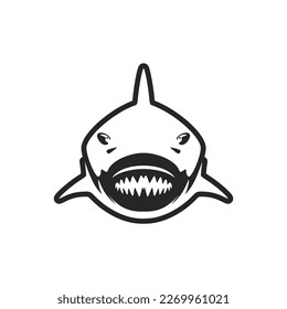 Black and white shark logo glam up your brand with an elegant vector!