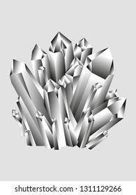 black and white sharp crystal