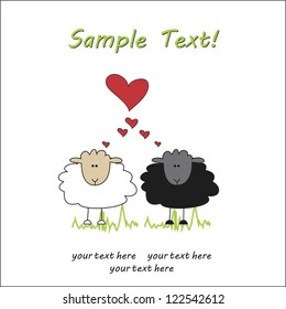 Black and white sheep