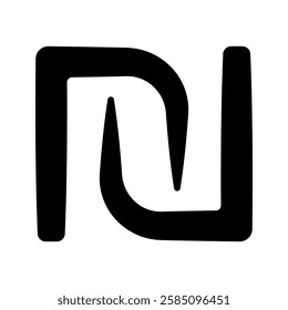 Black and White, Shekel Currency Symbol