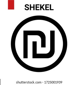 Black and white shekel logo and text shekel.