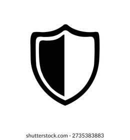 Black and white shield with double outline double border