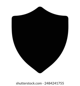 Black and white shield icon graphic illustration. Vector illustration