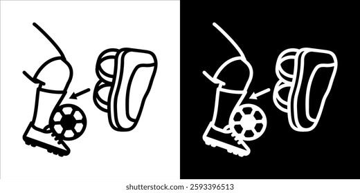 A black and white Shin Guards icon