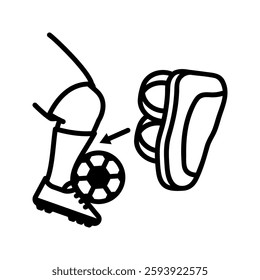 A black and white Shin Guards icon