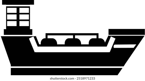 
black and white ship icon