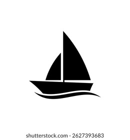 black and white ship logo