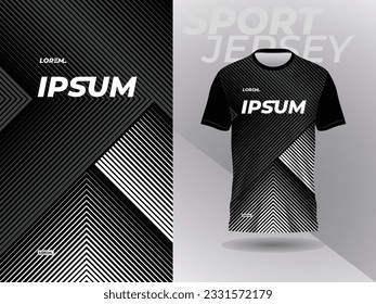 black white shirt sport jersey mockup template design for soccer, football, racing, gaming, motocross, cycling, and running