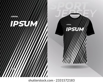 black white shirt sport jersey mockup template design for soccer, football, racing, gaming, motocross, cycling, and running