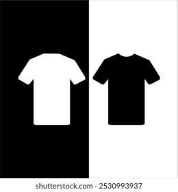 black and white shirt vector icon