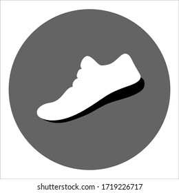 black and white shoes icons. sports shoes illustration. 