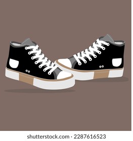 BLACK AND WHITE SHOES VECTOR