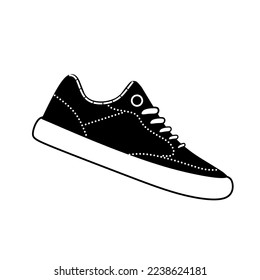 black white shoes vector illustration suitable for lifestyle, footwear, walks, business, symbol