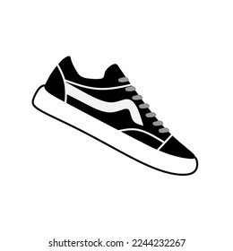 black white shoes vector illustration suitable for lifestyle, footwear, walks, business, symbol