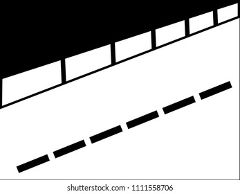 Black and white sidewalk on road 