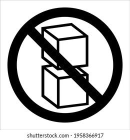 Black and White Sign Board do not stack