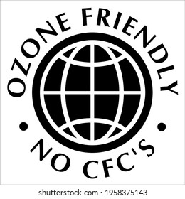 Black and White Sign Board Ozone Friendly NO CFC