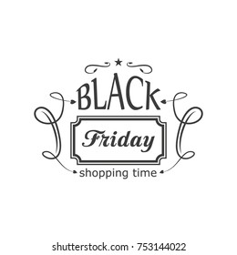 black and white sign for black Friday