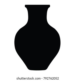 A black and white silhouette of an ancient greek vase