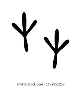 A black and white silhouette of a bird print